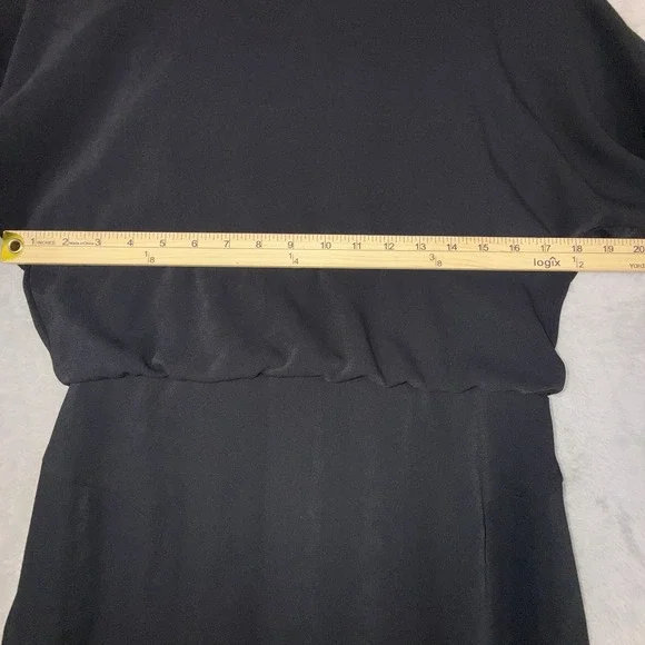 Banana Republic Little Black Blouson Mini Dress Women's‎ 6 Professional Chic - Picture 3 of 12